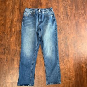 Frye Medium Wash Straight Leg Blue Denim Jeans